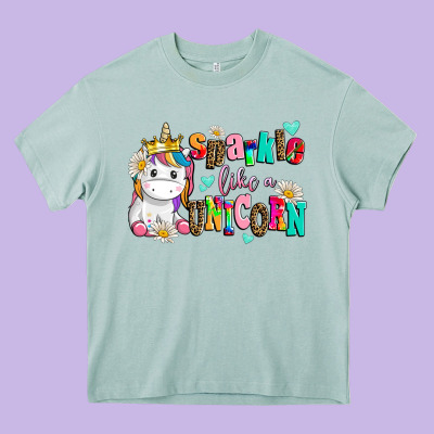 Sparkle Like A Unicorn Heavy Core Tee Designed By Adodesignshop