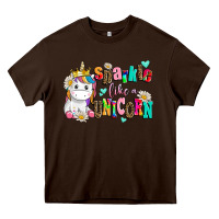 Chocolate Brown sparkle like a unicorn Heavy Core Tee - AdoDesignShop