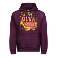 Mauve Wine birthday diva pink and gold glitter Urban Hoodie - LillyAllenDesigns