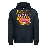 Navy birthday diva pink and gold glitter Urban Hoodie - LillyAllenDesigns
