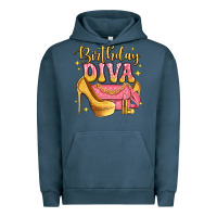 Pigment Midnight Navy birthday diva pink and gold glitter Urban Hoodie - LillyAllenDesigns