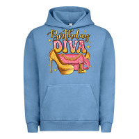 Pigment Pebble Blue birthday diva pink and gold glitter Urban Hoodie - LillyAllenDesigns