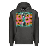 Charcoal Heather Mom sunflower glitter Premium Hoodie - CowGirlArtShop