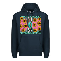 Navy Mom sunflower glitter Premium Hoodie - CowGirlArtShop