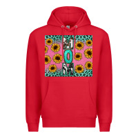 Red Mom sunflower glitter Premium Hoodie - CowGirlArtShop