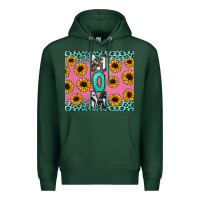 Sports Green Mom sunflower glitter Premium Hoodie - CowGirlArtShop