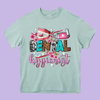 Dental Hygienist Heavy Core Tee Designed By Adodesignshop