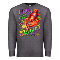 Charcoal Heather pinch peel eat repeat mardi gras olivia Premium Sweatshirt - OliviaCreatesArt