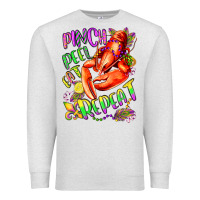 Oatmeal Heather pinch peel eat repeat mardi gras olivia Premium Sweatshirt - OliviaCreatesArt