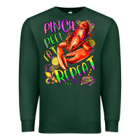 Sports Green pinch peel eat repeat mardi gras olivia Premium Sweatshirt - OliviaCreatesArt