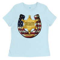 Sheriff American Flag Ladies Tee | Teevron