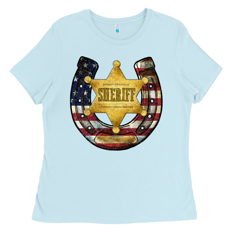Sheriff American Flag Ladies Tee by JahusDesignShop | Teevron