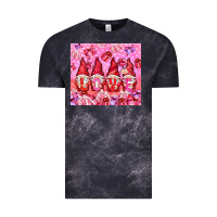 Cloud Black love gnomies with gift boxes Vintage Tee - NancyCooperArtShop