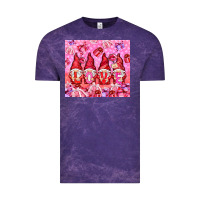Cloud Purple love gnomies with gift boxes Vintage Tee - NancyCooperArtShop