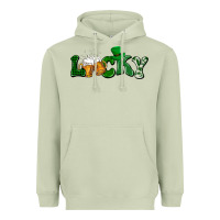 Matcha Lucky with beer St. Patricks day Heavyweight Hoodie - HowdyJamesFarm