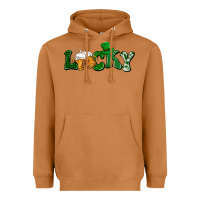 Meerkat Lucky with beer St. Patricks day Heavyweight Hoodie - HowdyJamesFarm