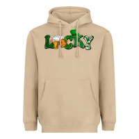 Mushroom Lucky with beer St. Patricks day Heavyweight Hoodie - HowdyJamesFarm