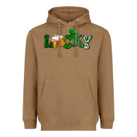 Toasted Coconut Lucky with beer St. Patricks day Heavyweight Hoodie - HowdyJamesFarm