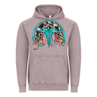 Vintage Zinc nurse rainbow Vintage Hoodie - NancyCooperArtShop