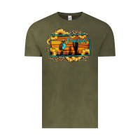 Vintage Olive kansas owl sunset sunflower map Vintage Tee - JahusDesignShop