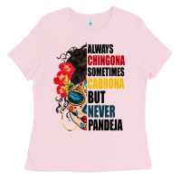 Bubblegum Pink always chingona sugar skull Ladies Tee - BundleAndBundleShop