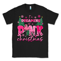 Black i'm dreaming of a pink christmas flamingo Classic Tee - MaliasSmallBusiness