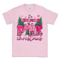 Bubblegum Pink i'm dreaming of a pink christmas flamingo Classic Tee - MaliasSmallBusiness