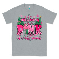 Heather Grey i'm dreaming of a pink christmas flamingo Classic Tee - MaliasSmallBusiness