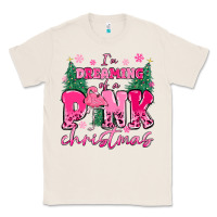 Natural i'm dreaming of a pink christmas flamingo Classic Tee - MaliasSmallBusiness