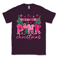 Plum i'm dreaming of a pink christmas flamingo Classic Tee - MaliasSmallBusiness