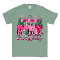 Sage i'm dreaming of a pink christmas flamingo Classic Tee - MaliasSmallBusiness