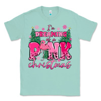 Seafoam i'm dreaming of a pink christmas flamingo Classic Tee - MaliasSmallBusiness