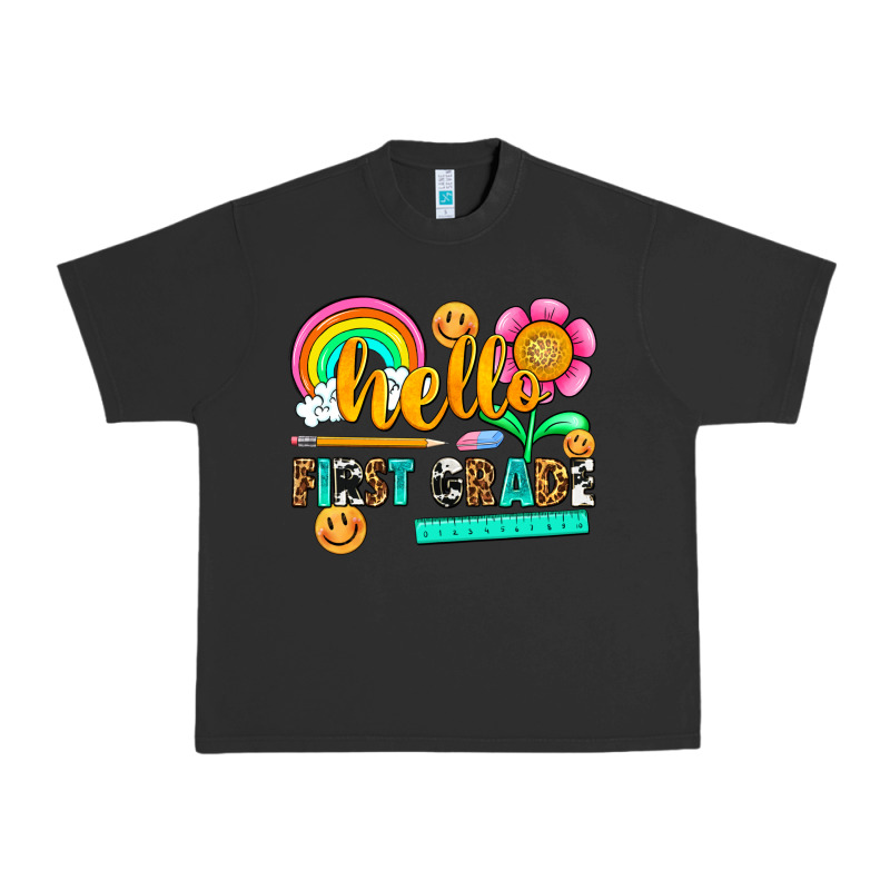Hello First Grade Urban Heavy Tee by NancyCooperArtShop | Teevron