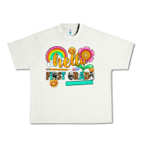 Pistachio hello first grade Urban Heavy Tee - NancyCooperArtShop