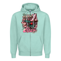 Seafoam Boots never broke my heart Zipper Hoodie - HowdyJamesFarm