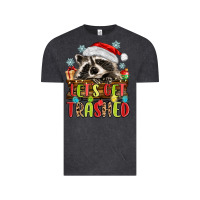 Vintage Black lets get trashed with raccoon Vintage Tee - MaliasSmallBusiness