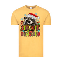 Vintage Mustard lets get trashed with raccoon Vintage Tee - MaliasSmallBusiness