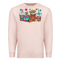 Pale Pink mexico fiesta coffee cups Premium Sweatshirt - OliviaCreatesArt