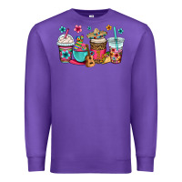 Purple mexico fiesta coffee cups Premium Sweatshirt - OliviaCreatesArt