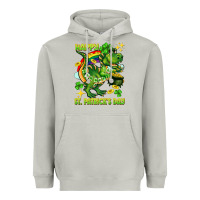 Moon Dust Happy St. Patrick's Day T-rex Heavyweight Hoodie - CowGirlArtShop