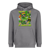 Storm Happy St. Patrick's Day T-rex Heavyweight Hoodie - CowGirlArtShop