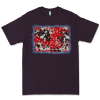 Plum bandana cowhide denim background Premium Tee - AdoDesignShop
