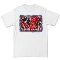 White bandana cowhide denim background Premium Tee - AdoDesignShop