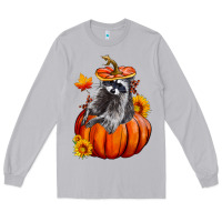 Moon Dust Fall Pumpkin Raccoon Long Sleeve Tee - LillyAllenDesigns