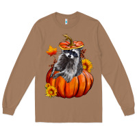 Toasted Coconut Fall Pumpkin Raccoon Long Sleeve Tee - LillyAllenDesigns