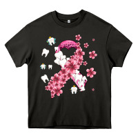 Asphalt teeth and flower cancer ribbon Heavy Core Tee - AdoDesignShop