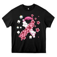 Black teeth and flower cancer ribbon Heavy Core Tee - AdoDesignShop