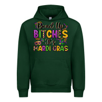 Forest Green bead up bitches it s mardi gras Urban Hoodie - LillyAllenDesigns