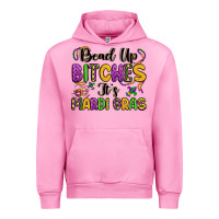 Fuchsia Pink bead up bitches it s mardi gras Urban Hoodie - LillyAllenDesigns