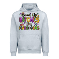 Heather Grey bead up bitches it s mardi gras Urban Hoodie - LillyAllenDesigns